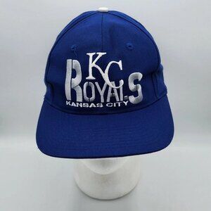 Vintage Kansas City Royals Snapback Hat Twins Enterprise Blue Embroidered